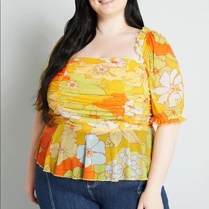 ModCloth Summer Escape Upstate Peplum Top